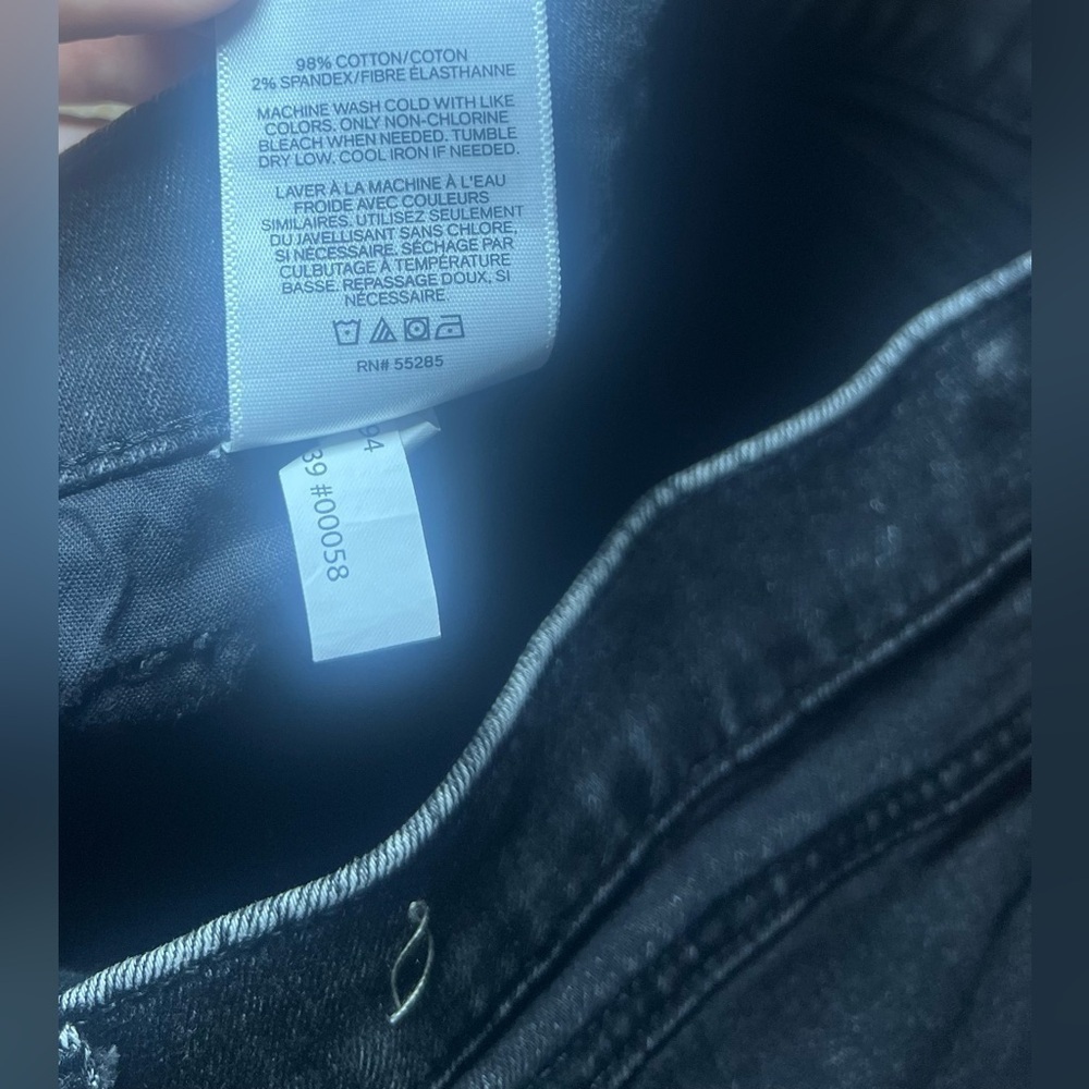 Express Women's Original Black Denim Straight Mini Mid Rise Skirt,Size 4 - Picture 5 of 8